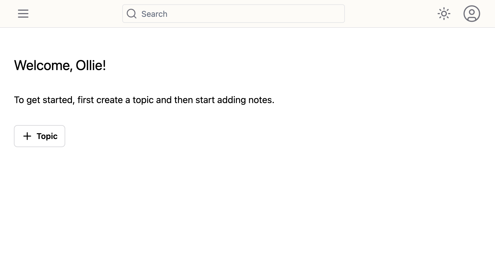 Welcome page screenshot
